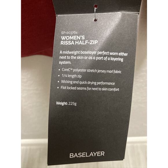 Sprayway Rissa Half-Zip Women Size 10 Red Carnival Long Sleeve Base Layer - Picture 4 of 8